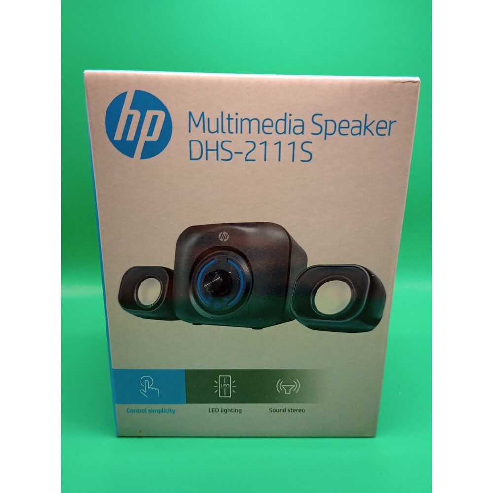 HP Multimedia Speaker DHS-2111S 2.1 Channel Wired 3.5mm LED Lighting Black